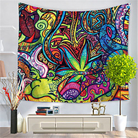 Psychedelic Abstract Wall Tapestry Art Decor Blanket Curtain Hanging Home Bedroom Living Room Decoration Polyester Hippie miniinthebox