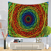 Psychedelic Abstract Wall Tapestry Art Decor Blanket Curtain Hanging Home Bedroom Living Room Decoration Polyester Hippie miniinthebox