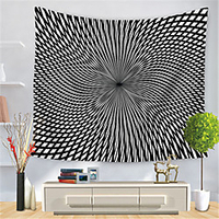 Psychedelic Abstract Wall Tapestry Art Decor Blanket Curtain Hanging Home Bedroom Living Room Decoration Polyester Hippie miniinthebox