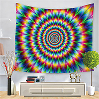 Psychedelic Abstract Wall Tapestry Art Decor Blanket Curtain Hanging Home Bedroom Living Room Decoration Polyester Hippie miniinthebox