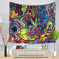 Psychedelic Abstract Wall Tapestry Art Decor Blanket Curtain Hanging Home Bedroom Living Room Decoration Polyester Hippie miniinthebox