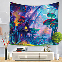 Psychedelic Abstract Wall Tapestry Art Decor Blanket Curtain Hanging Home Bedroom Living Room Decoration Polyester Hippie miniinthebox