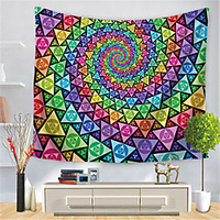 Psychedelic Abstract Wall Tapestry Art Decor Blanket Curtain Hanging Home Bedroom Living Room Decoration Polyester Hippie miniinthebox