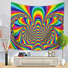 Psychedelic Abstract Wall Tapestry Art Decor Blanket Curtain Hanging Home Bedroom Living Room Decoration Polyester Hippie miniinthebox