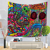 Psychedelic Abstract Wall Tapestry Art Decor Blanket Curtain Hanging Home Bedroom Living Room Decoration Polyester Hippie miniinthebox