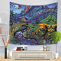 Psychedelic Abstract Wall Tapestry Art Decor Blanket Curtain Hanging Home Bedroom Living Room Decoration Polyester Hippie miniinthebox