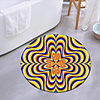 Psychedelic Geometry Round Mat Carpet Door Mat Bedroom Living Room Carpet Study Room Carpet Kitchen Bathroom Anti-slip Mat