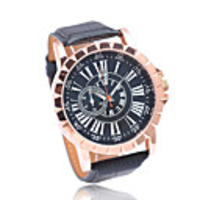 PU Band Quartz Wrist Watch for Men