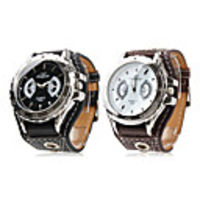 PU Band Quartz Wrist Watch For Men