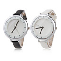 PU Band Quartz Wrist Watch For Women