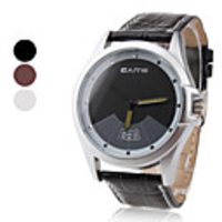 PU Band Quartz Wrist Watch For Women