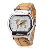 PU Band Quartz Wrist Watch For Women Men