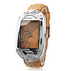 PU Band Quartz Wrist Watch For Women Men
