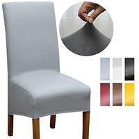 PU Dining Chair Covers,  Stretch Chair Cover Black Water Resistant High back Chair Protector Covers Seat Slipcover with Elastic Band for Dining Room, Wedding,  Ceremony,  Banquet miniinthebox