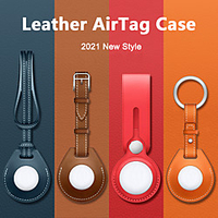 PU Leather Case For Apple Airtag Protective Sleeve Cover Anti-Scratch Anti-lost Lightweight Case For Airtags Key Finder Keychain Accessories miniinthebox