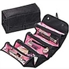 PU Leather Plastic Oval Travel Home Organization,  1pc Trash Bag Can Makeups Storage Bag Hooks Storage Bags