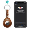 PU Leather Protective Case For Apple Airtag Tracker Location Anti-Lost Anti-Scratch Protector Cover For iPhone Airtags Key Finder Keychain Accessories miniinthebox