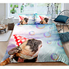 Pug Dog 3-Piece Duvet Cover Set Hotel Bedding Sets Comforter Cover with Soft Lightweight Microfiber For Holiday Decoration(Include 1 Duvet Cover and 1or 2 Pillowcases)