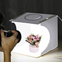 PULUZ PU5023 20cm Ring Light Portable Foldable Mini Shooting Tent Lightbox Softbox with Backdrop