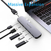 PULWTOP Dual USB Type C Hub to Dual HDMI Output Triple Display for MacOS USB 3.0 Type C 60W PD 4K 60Hz 1080p 30Hz USB C Adapter Docking for MacbookPro2020 Support Extended and Mirror Mode