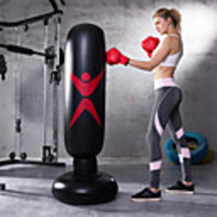 Punching Bag for Martial Arts Boxing Youth Strength Training Crossfit Weight Loss Black / Kid