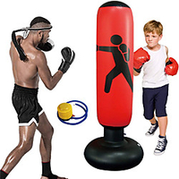 Punching Bag Inflatable Punching Bag on Foot for Kids Adult Freestanding Boxing Fitness Tumbler Karate Fitness for Youth Adult Indoor Outdoor 61 (Air Pump Repair Stickers Included) miniinthebox