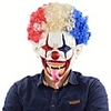 Punk Clown Mask Hair Joker Masks Latex Helmet Masquerade Halloween Party Costume Props