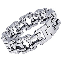 punk heavy biker motorcycle bracelet fro boys mens chain 316l stainless steel 21mm 10inch