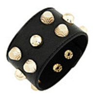 Punk Metal Rivet Wide Leather Bracelet