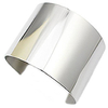 punk stainless steel wide blank shiny cuff bangle bracelet for women ladies