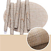 Pure Color Bamboo Pattern Pvc Placemat Teslin Oval Western Placemat Non-slip and Anti-scald Table Mat Heat Insulation Table Cover Table Decorations for Daily Oval 4532 cm 5 pcs