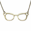 Pure Color Glasses Shaped Alloy Necklace