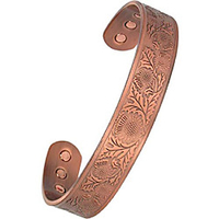 pure copper magnetic bracelet arthritis pain relief health magnet therapy coopraa wristband for men and women,  scottish thistle large