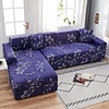 Purple Flora Print 1-Piece Sofa Cover Couch Cover Furniture Protector Soft Stretch Sofa Slipcover Spandex Jacquard Fabric Super Fit for 1~4 Cushion Couch and L Shape Sofa, Easy to Install