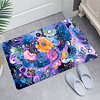 Purple Underwater World Digital Printing Floor Mat Modern Bath Mats Nonwoven / Memory Foam Novelty Bathroom