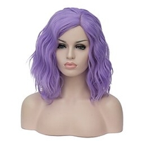 Purple Wigs for Women Synthetic Wig Short Blue Pink Black White Multicolored Synthetic Hair Cosplay Wigs Costume Wigs miniinthebox