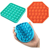 Push Pop Bubble Sensory Fidget Toy Stress Reliever 3 pcs Stress and Anxiety Relief Parent-Child Interaction Educational Silicone For Kid