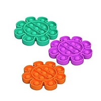 Push Pop Bubble Sensory Fidget Toy Stress Reliever Flower Stress and Anxiety Relief Parent-Child Interaction Educational Silicone For Kid
