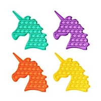 Push Pop Bubble Sensory Fidget Toy Stress Reliever Unicorn Horse Stress and Anxiety Relief Parent-Child Interaction Educational Silicone For Kid