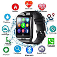 Q18S Smart Watch BT Fitness Tracker Support Notify/ SIM-card/ Heart Rate Monitor Sports Smartwatch Compatible Samsung/ Android/ Iphone