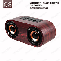 Q8 Wireless Speaker Double Horn Bluetooth 4.2 Support AUX Cable Connection and TF Card Playback for Smartphone /Tablet PC / MP3
