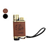 QiHao Brand Leather Cover Gas Lighter with Hand Strap (Assorted Colors)