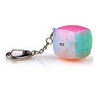 Qiyi Mini 3x3 Keychain Cube Jelly 3cm Keyring Cube Mofangge Magic Cube Jelly Keychain 3.0 Speed Cube miniinthebox