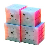 Qiyi Qidi S 2X2 Cube Qiyi Warrior W 3x3 Cube Qiyi Qiyuan S 4X4 Cube qizheng s 5X5 Cube Speed Cube Set Magic Cube Puzzles Transparent Pastel Color miniinthebox