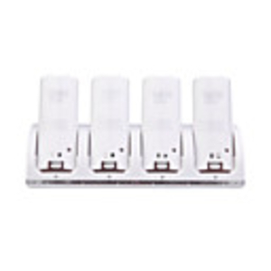 Quad USB Battery Charging Station/Stand/Dock with Rechargeable Batteries for Wii Remote