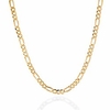 quadri - 18k gold plated over 925 sterling silver 5mm figaro link chain necklace 16-30 inch made in italy