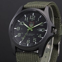 Quartz Watch for Men Analog Quartz Casual Calendar / date / day Stainless Steel Canvas / One Year / SSUO 377 miniinthebox
