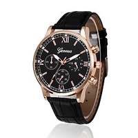 Quartz Watch for Men Analog Quartz Large Dial Alloy Stylish Men Wrist Watch Faux Leather Watchband Luxury Quartz Casual Clock miniinthebox
