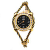Quartz Watch with Metal Rope Watch Strap - Black