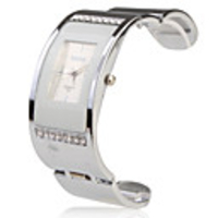 Quartz Watch with Metal Rope Watch Strap - Black Face